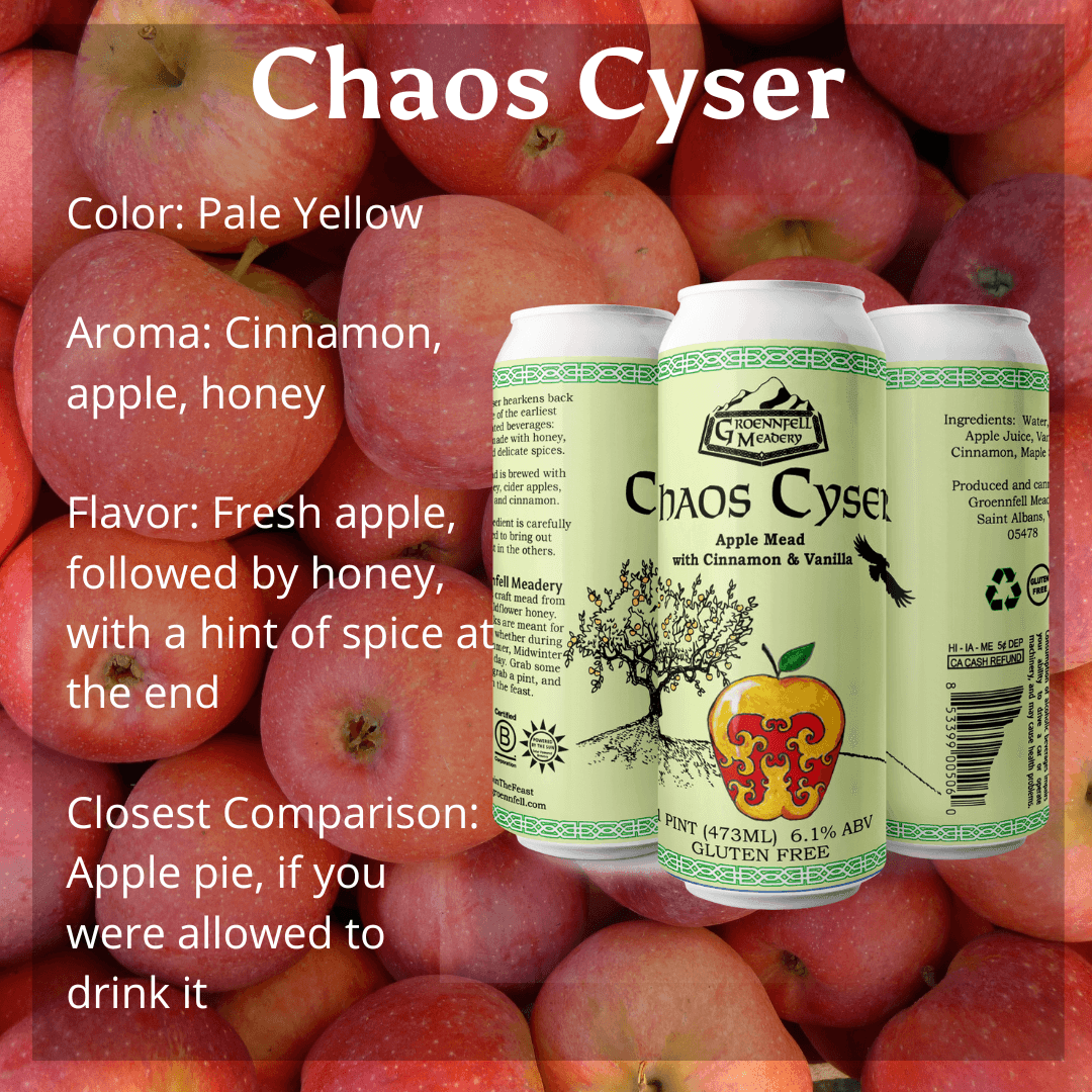 Chaos Cyser Apple Mead with Vanilla and Cinnamon by Groennfell - Groennfell & Havoc Mead Store