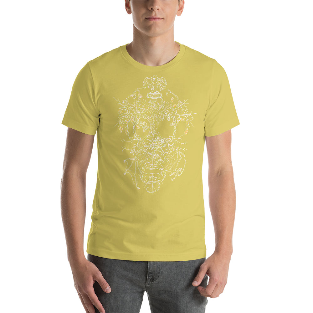 Yggdrasil Gold Details Short-Sleeve Unisex T-Shirt