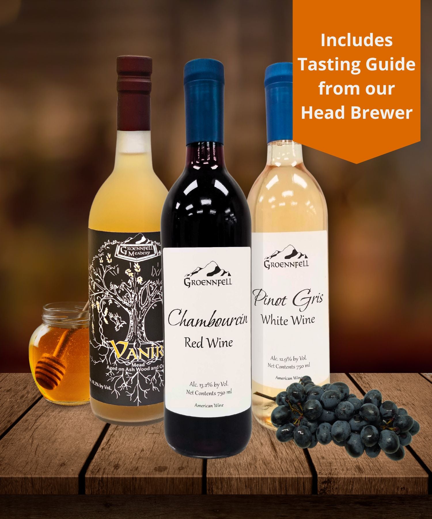 Tasting Trio Wines & Mead of Groennfell Groennfell & Havoc Mead Store