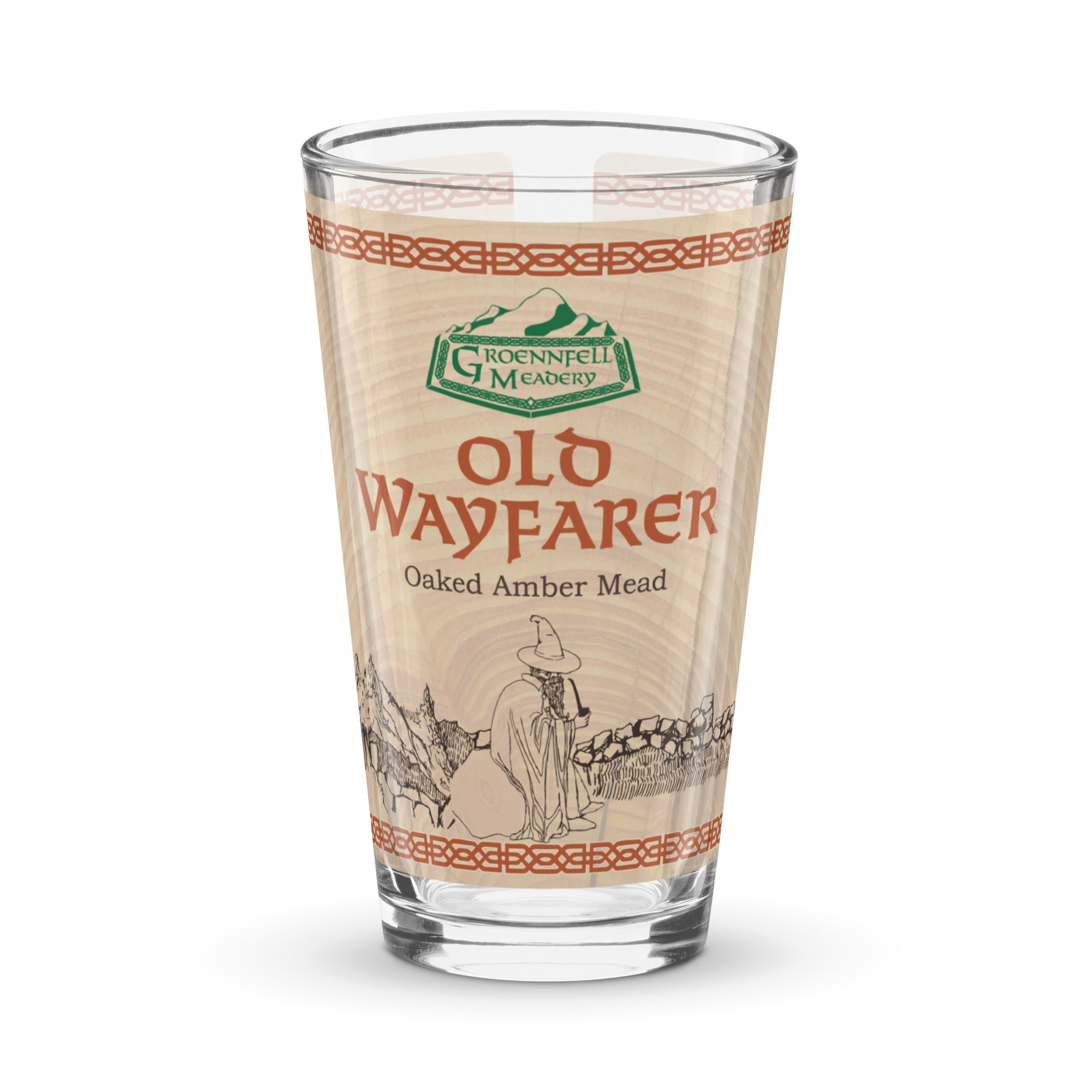 Old Wayfarer Label Pint Glass – Groennfell & Havoc Mead Store
