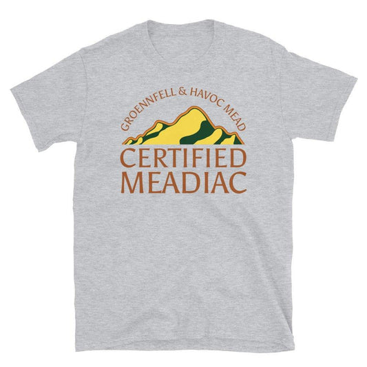 Certified Meadiacs Short-Sleeve Unisex T-Shirt White/Gray - Groennfell & Havoc Mead Store