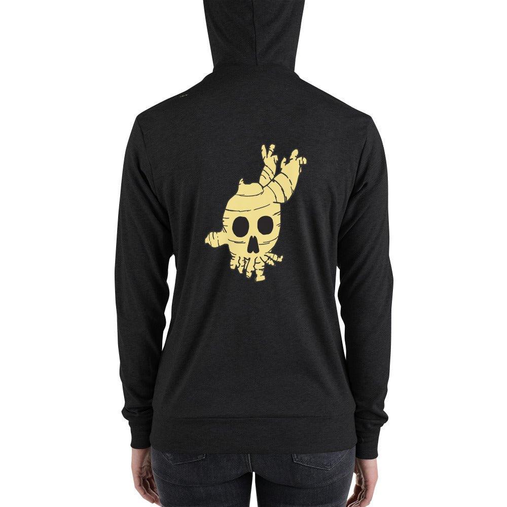 Zero single outlet skull hoodie